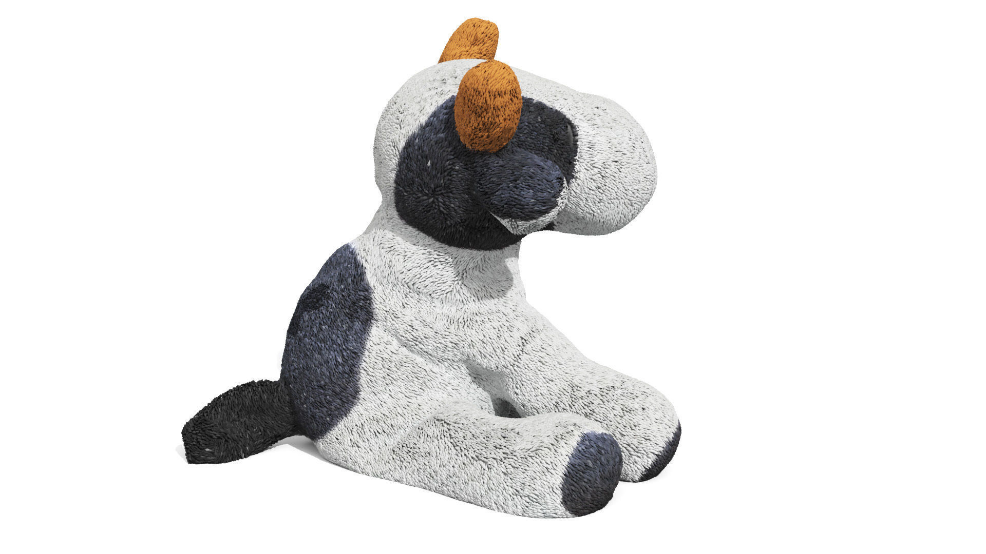 Toy Little Cow Low-poly 3D model_5