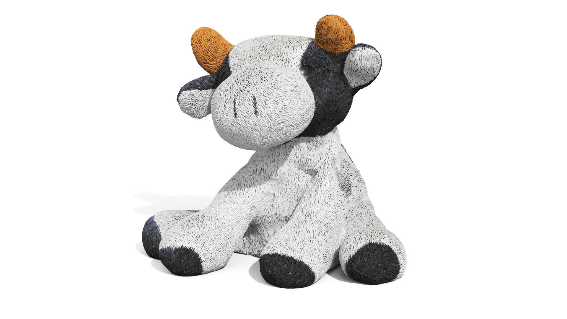 Toy Little Cow Low-poly 3D model_1