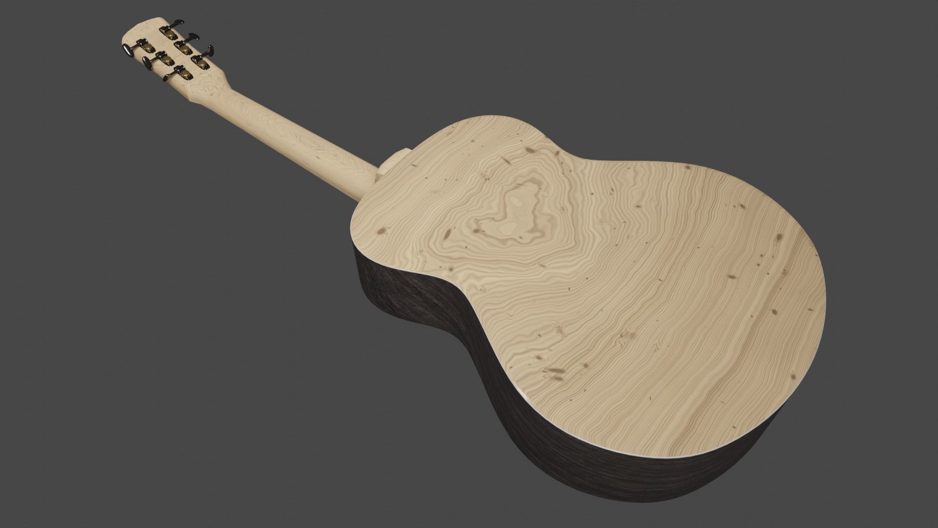 Acoustic guitar Free 3D model_5