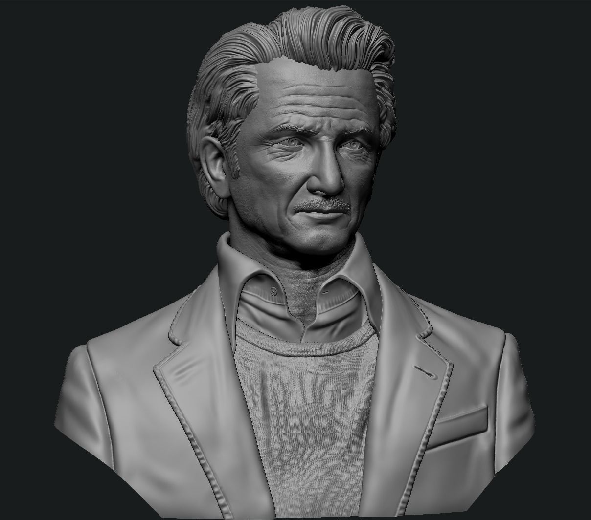 Sean Penn bust 3D print model_2