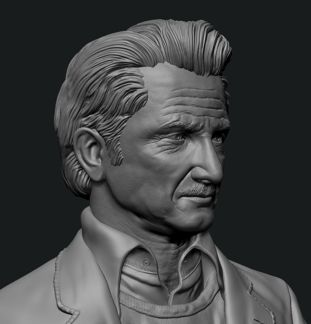 Sean Penn bust 3D print model_5