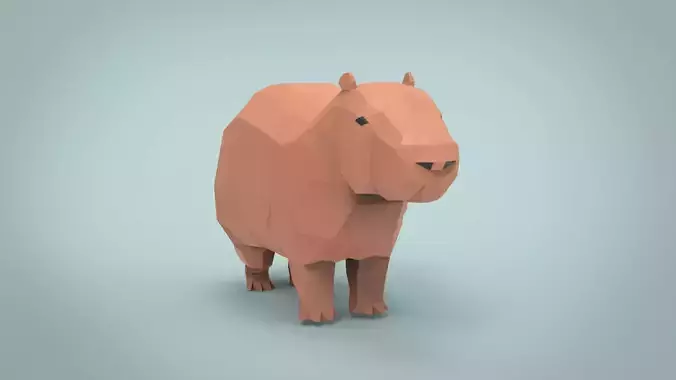 Low Poly Capybara