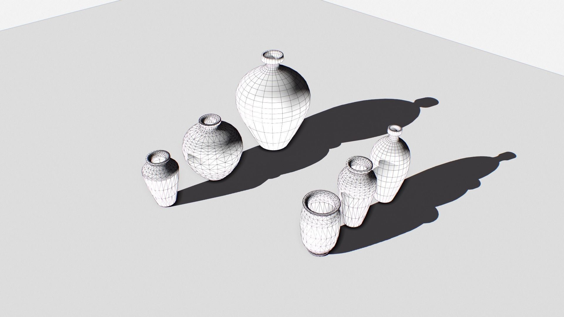 Old Copper Jars pack 1 Low-poly 3D model_6