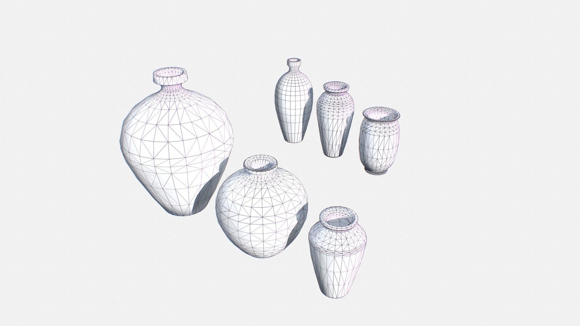 Old Copper Jars pack 1 Low-poly 3D model_5
