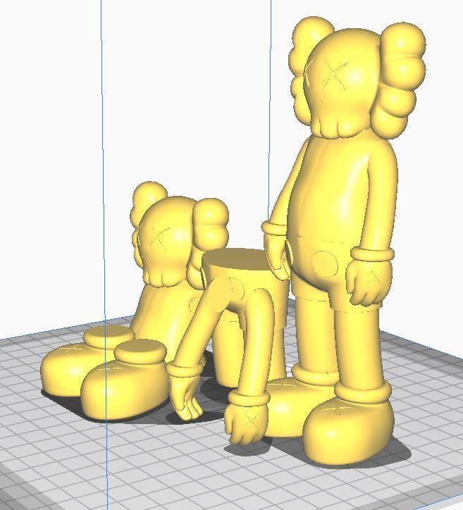 き*く様 COMPANION 1 外部3Dディスプレイ KAWS Companion 3D model 3D printable | CGTrader