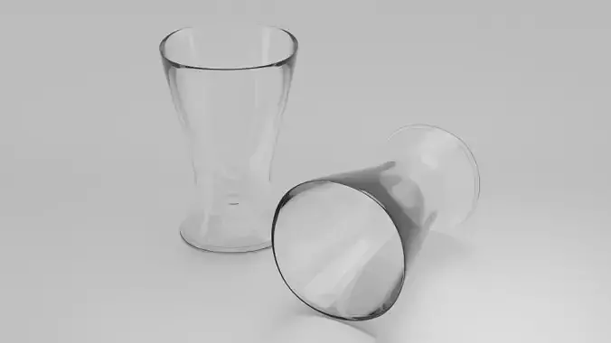 Glass two silver mugs
