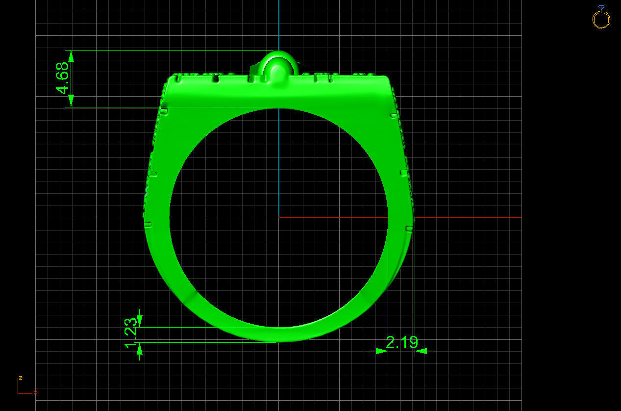 Man ring with sword 3D print model_5