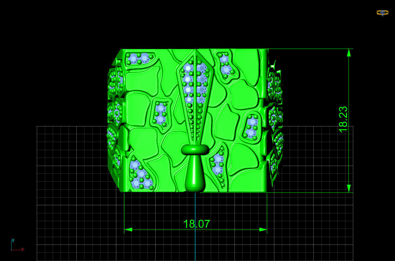 Man ring with sword 3D print model_4