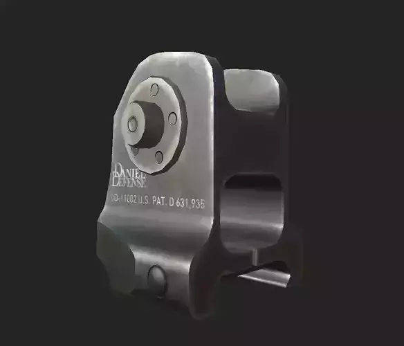 Daniel Defense Rear Fixed Iron Sight Low-poly 3D model