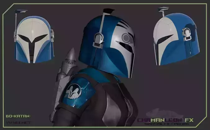 Bo Katan The Mandalorian 3d printable cosplay helmet 3D print model