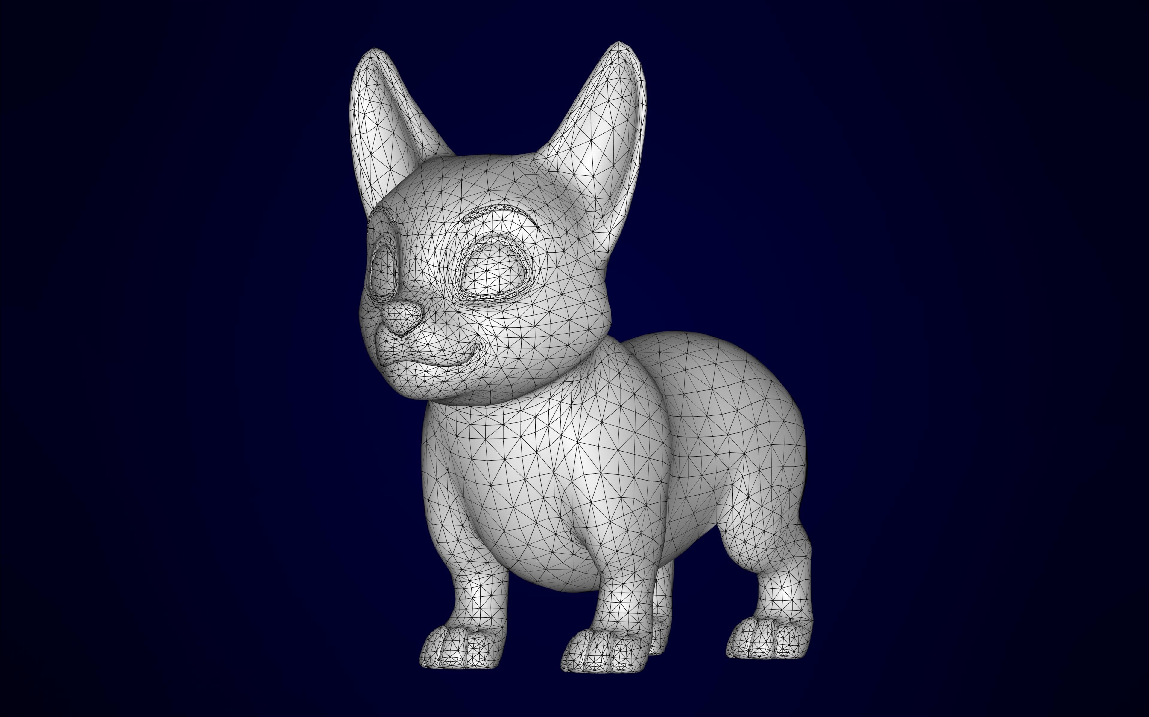 Puppies Pack Low-poly 3D model_12