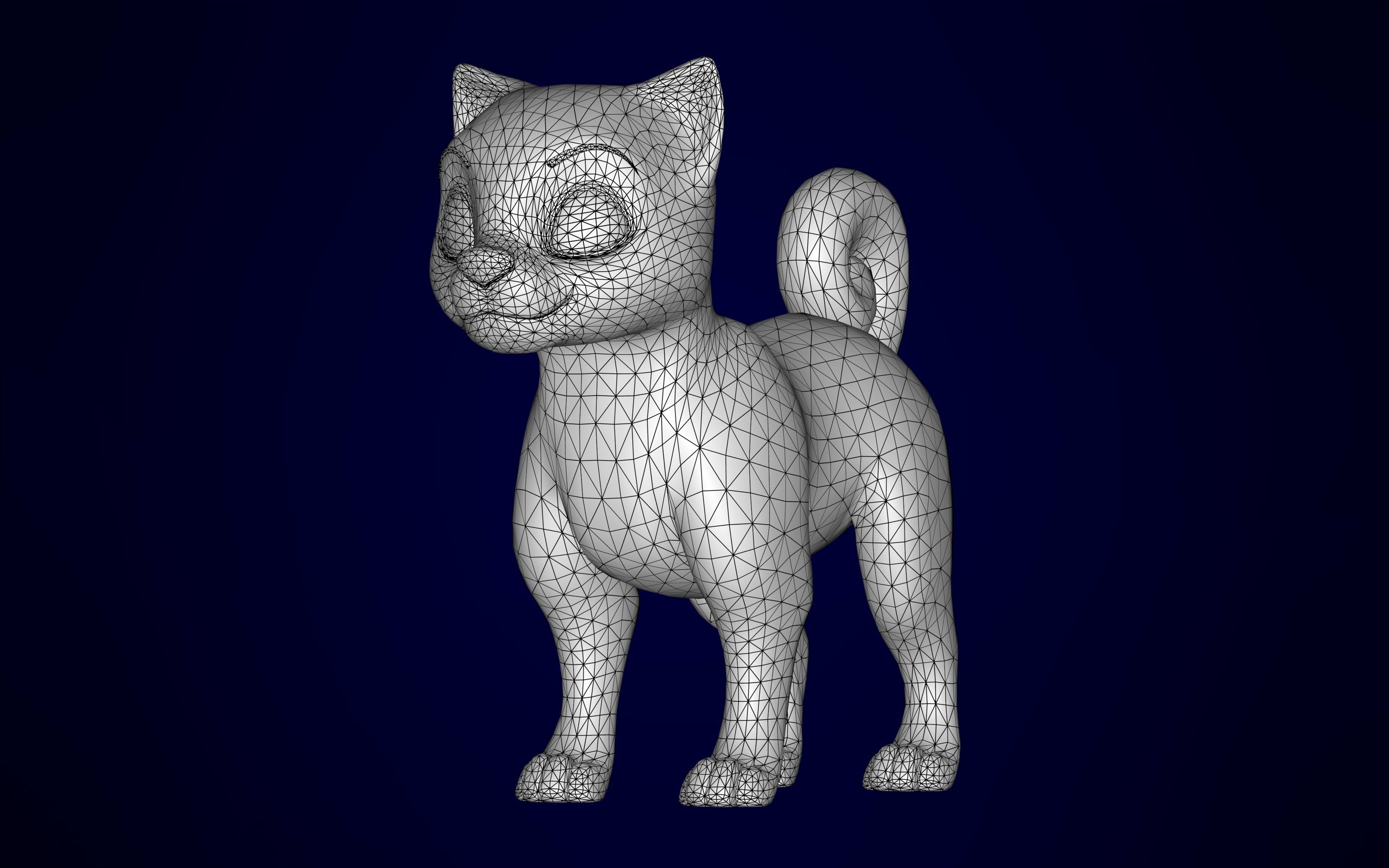 Puppies Pack Low-poly 3D model_19