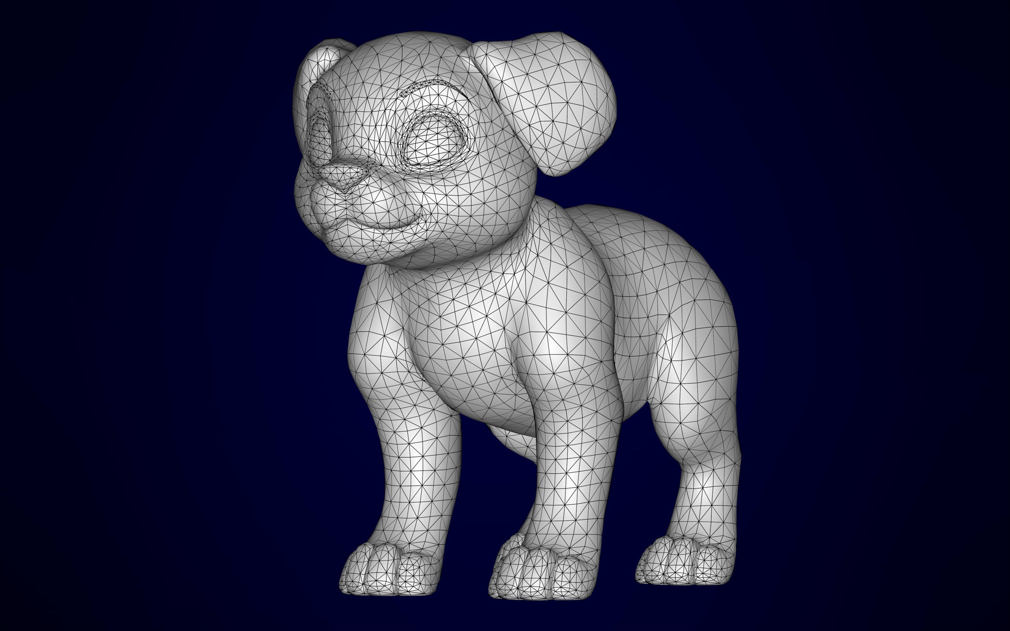 Puppies Pack Low-poly 3D model_18