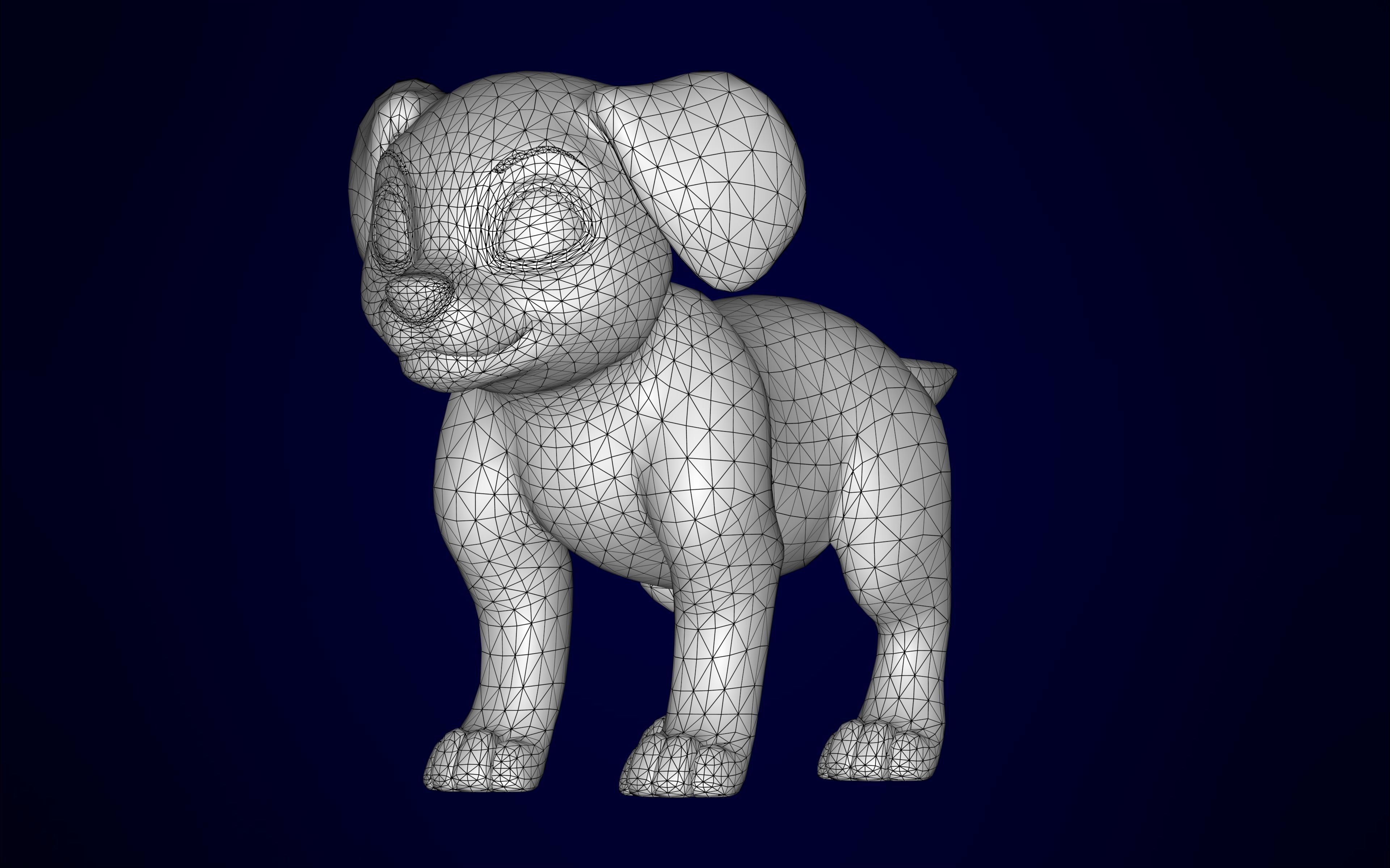 Puppies Pack Low-poly 3D model_17