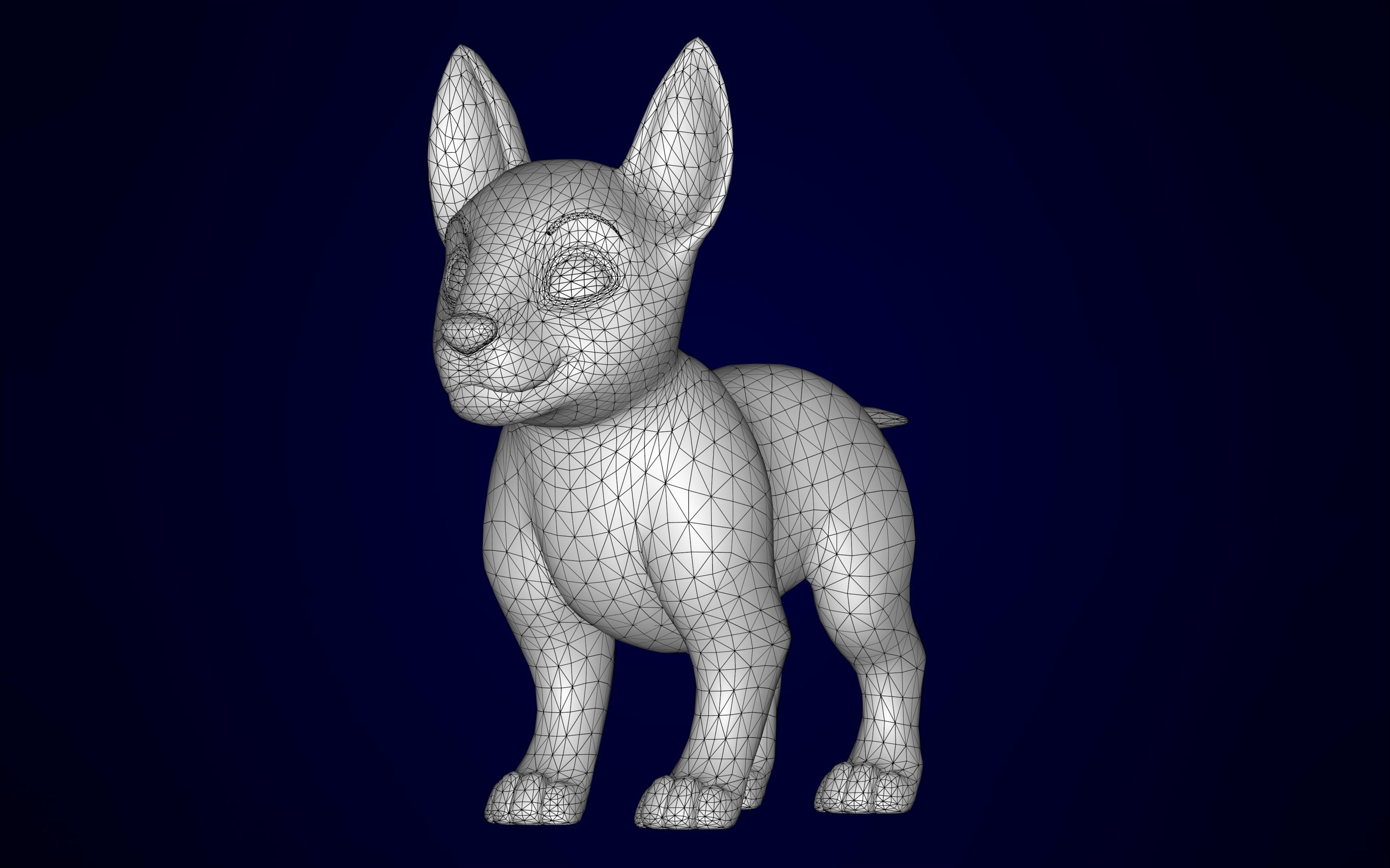 Puppies Pack Low-poly 3D model_10