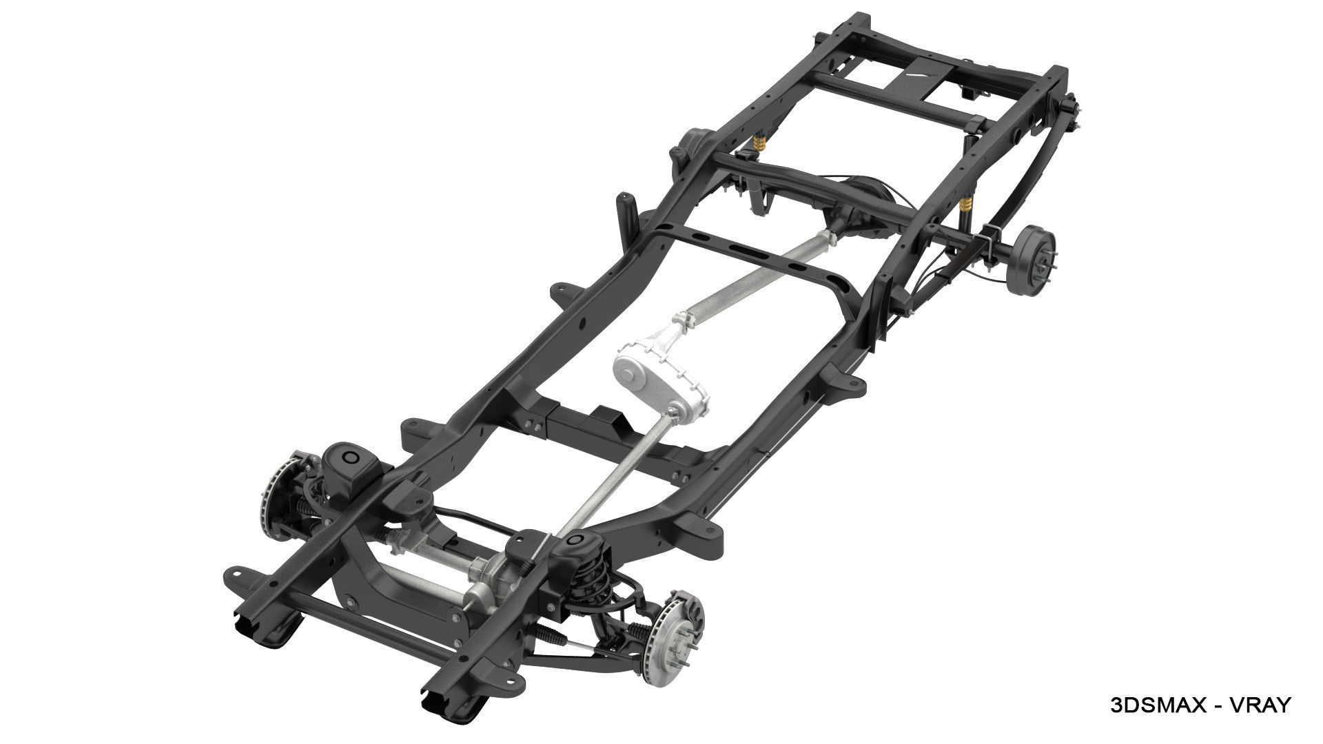 PICKUP TRUCK CHASSIS 4WD IFS 3D model_8