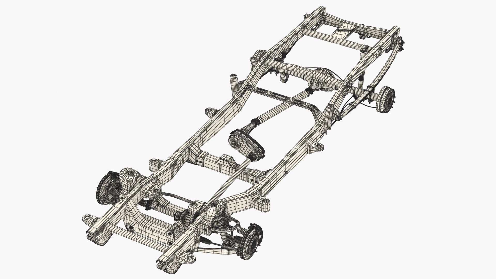 PICKUP TRUCK CHASSIS 4WD IFS 3D model_11