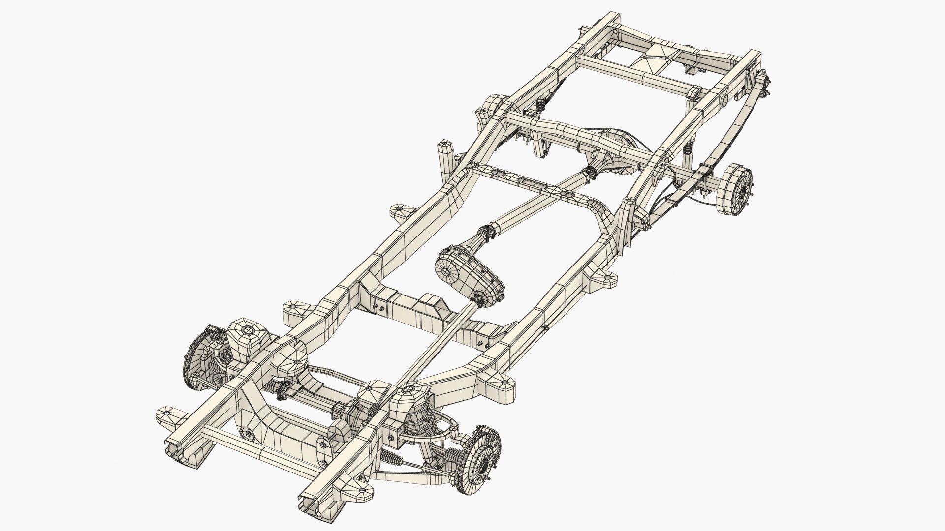 PICKUP TRUCK CHASSIS 4WD IFS 3D model_10