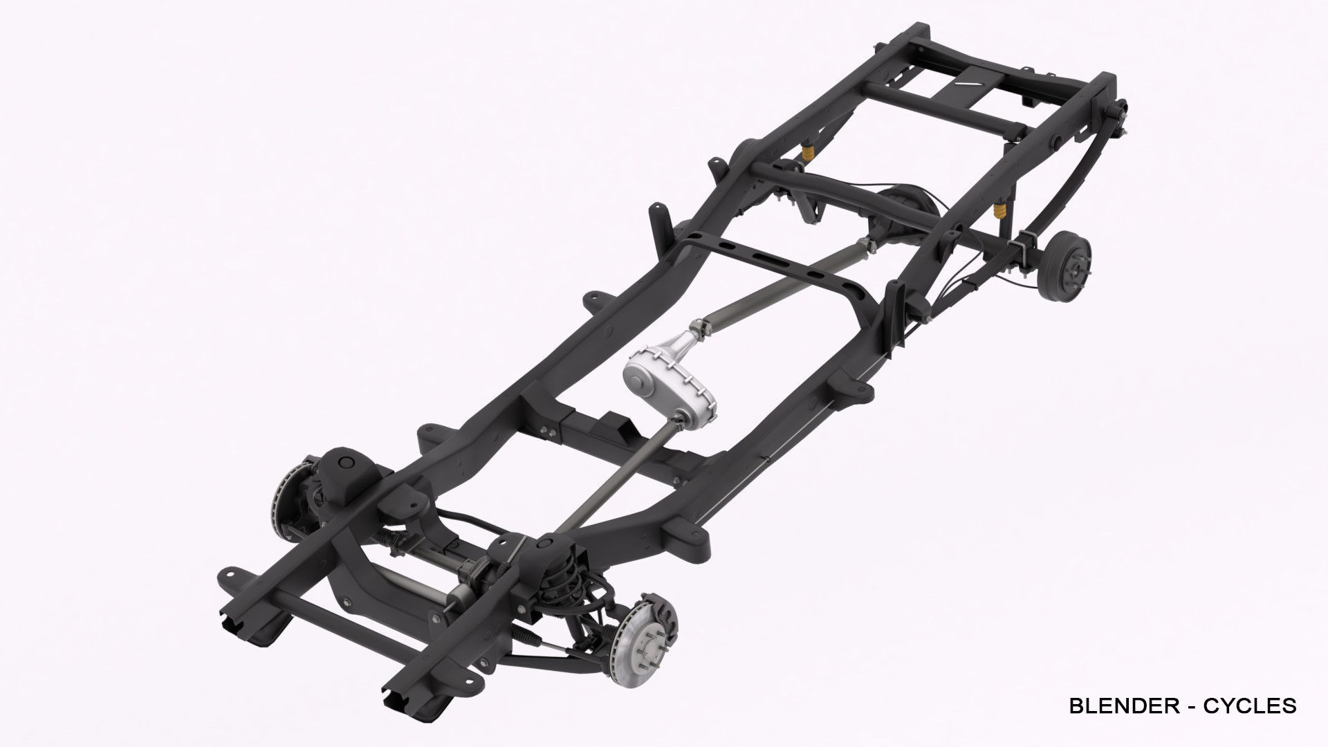 PICKUP TRUCK CHASSIS 4WD IFS 3D model_9