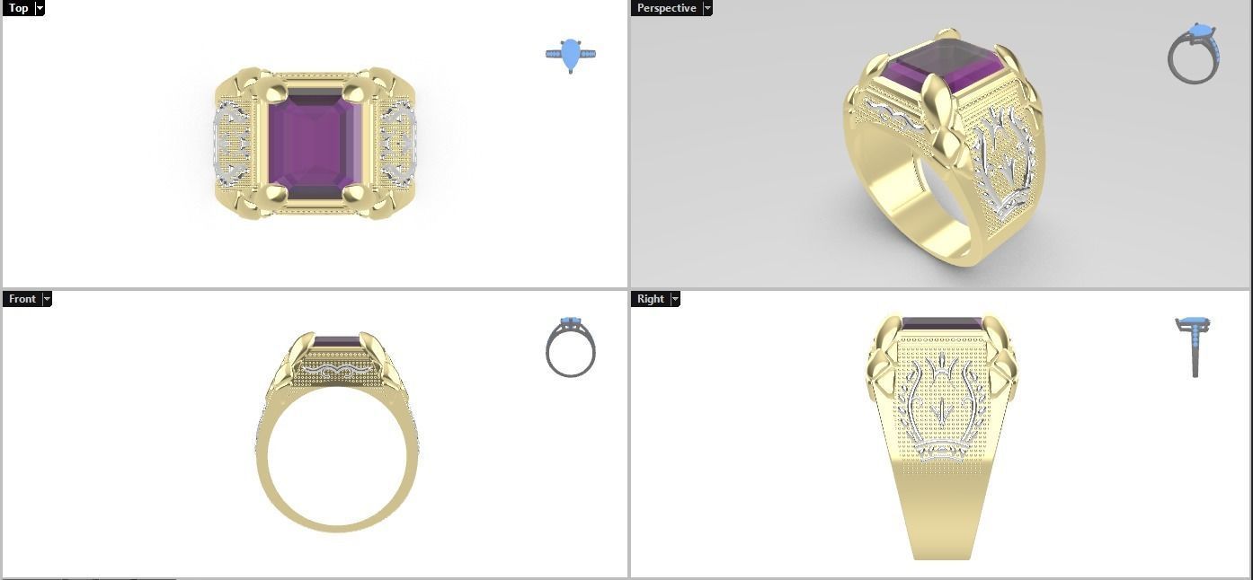 MENS RING  3D print model_3