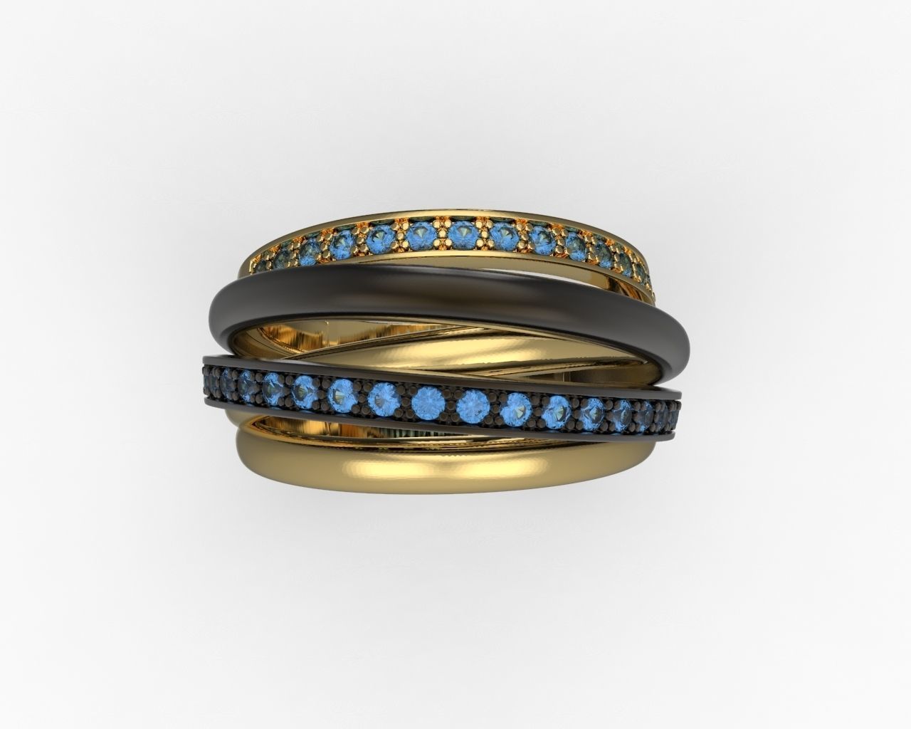 Diamond Allegra Ring 3D print model_7