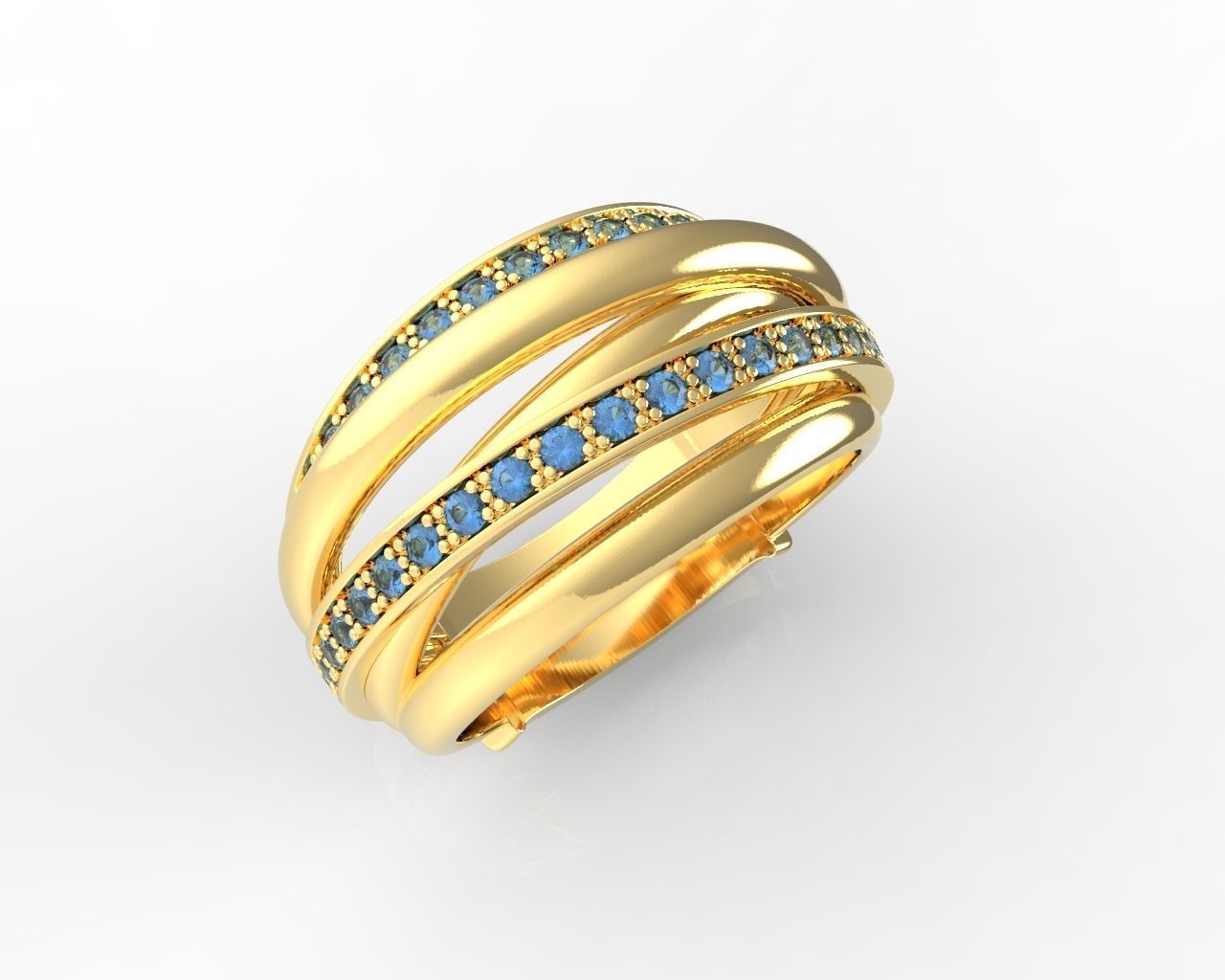 Diamond Allegra Ring 3D print model_6