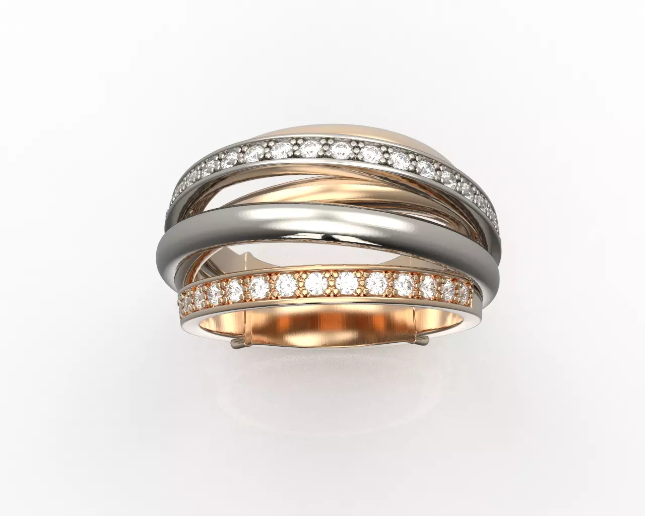 Diamond Allegra Ring 3D print model_0