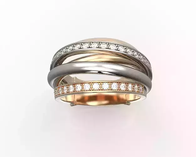 Diamond Allegra Ring 3D print model