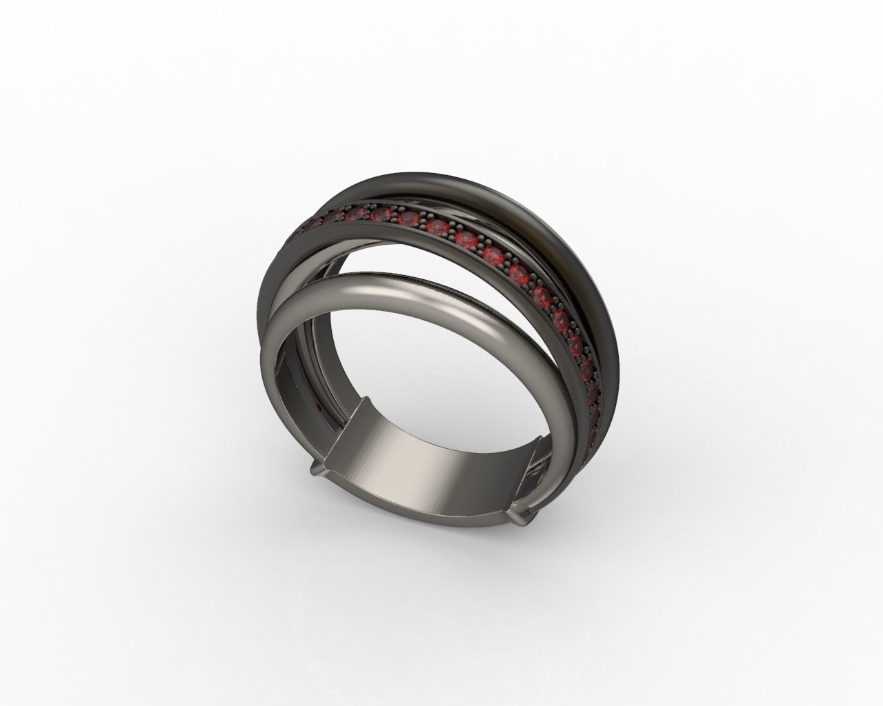 Diamond Allegra Ring 3D print model_10