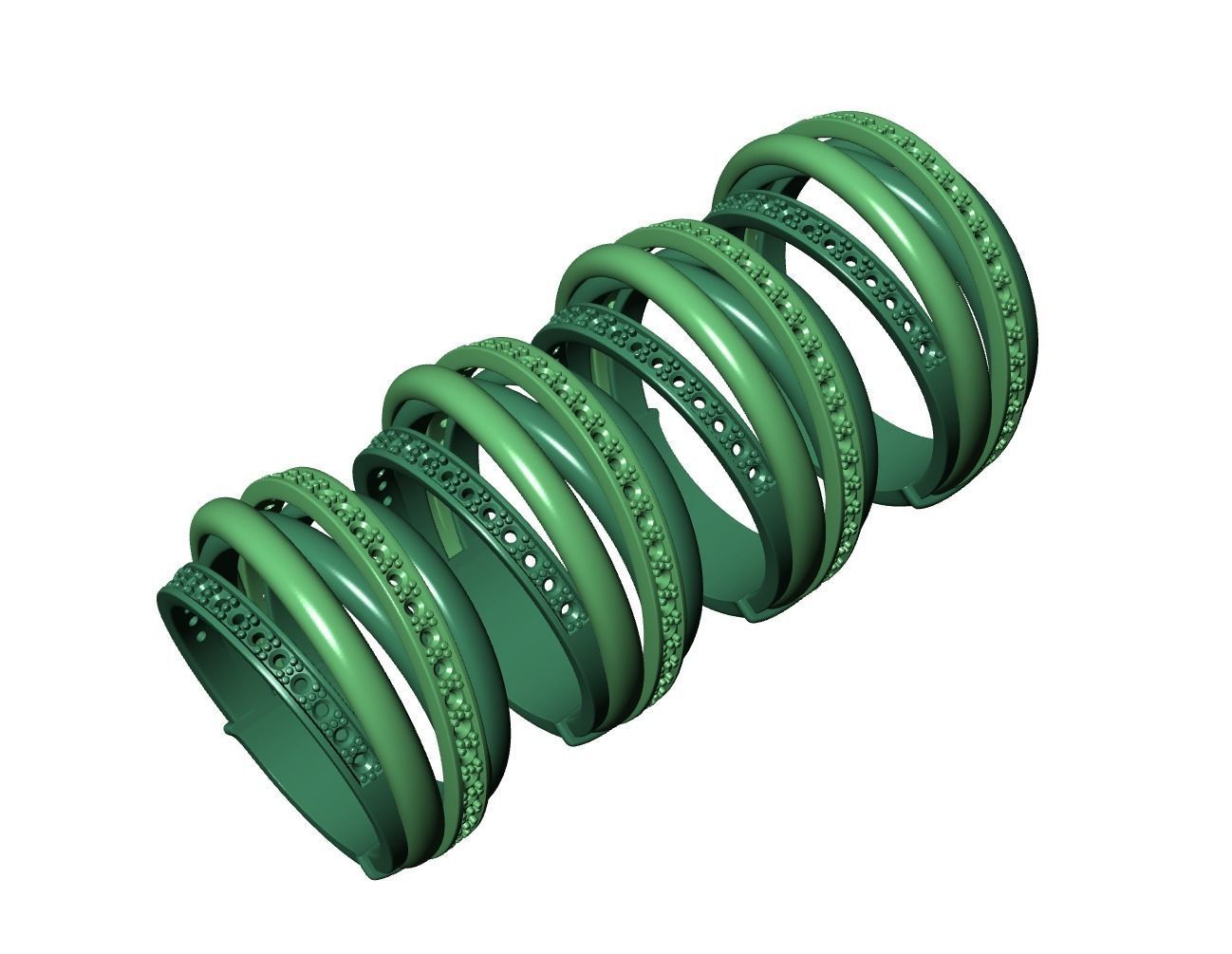 Diamond Allegra Ring 3D print model_12