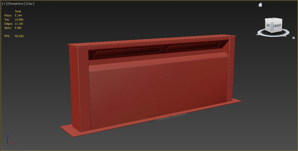 Gaggenau AL400191 table ventilation from 400 series  3D model_10