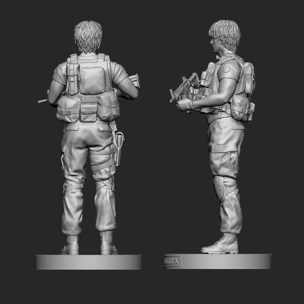 Carlos Oliveira Resident Evil 3 Statue 3D print model_2