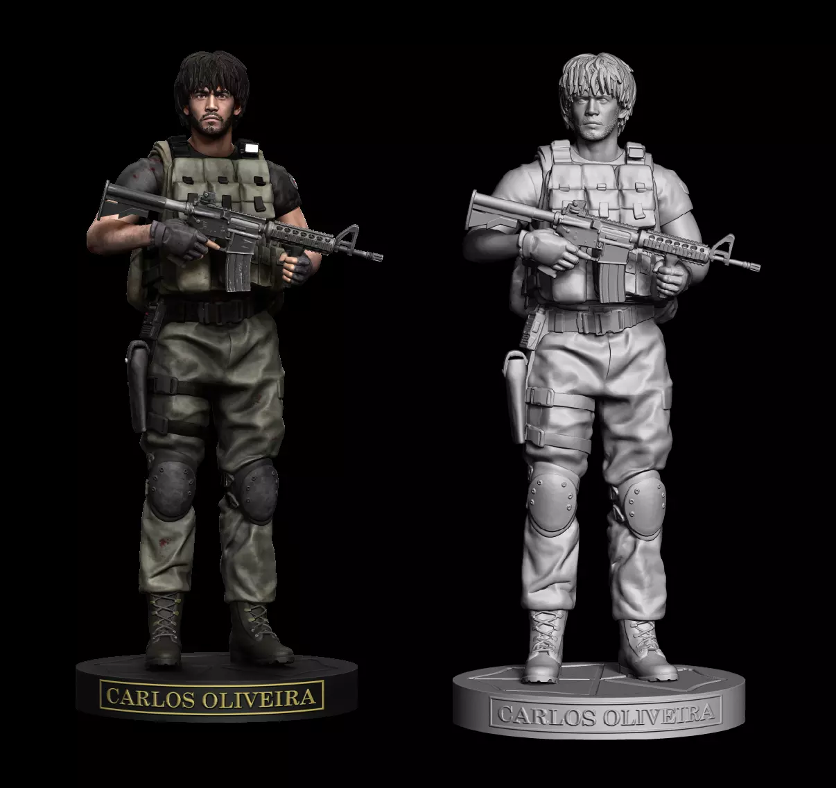 Carlos Oliveira Resident Evil 3 Statue 3D print model_0
