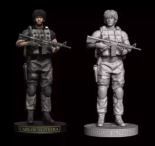 Carlos Oliveira Resident Evil 3 Statue 3D print model Carlos Oliveira Resident Evil 3 Statue 3D print model