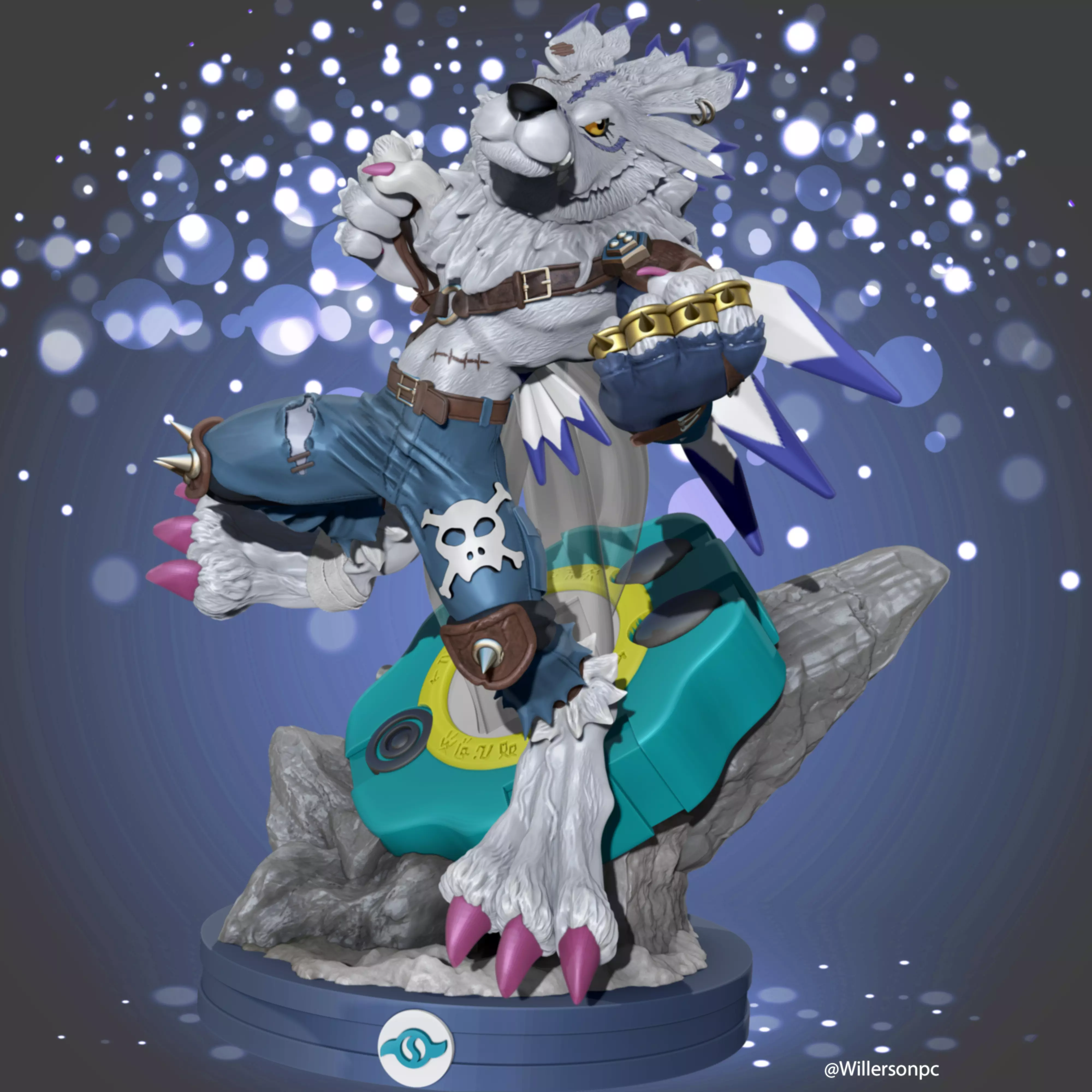 Digimon Weregarurumon to 3D print 3D print model_0