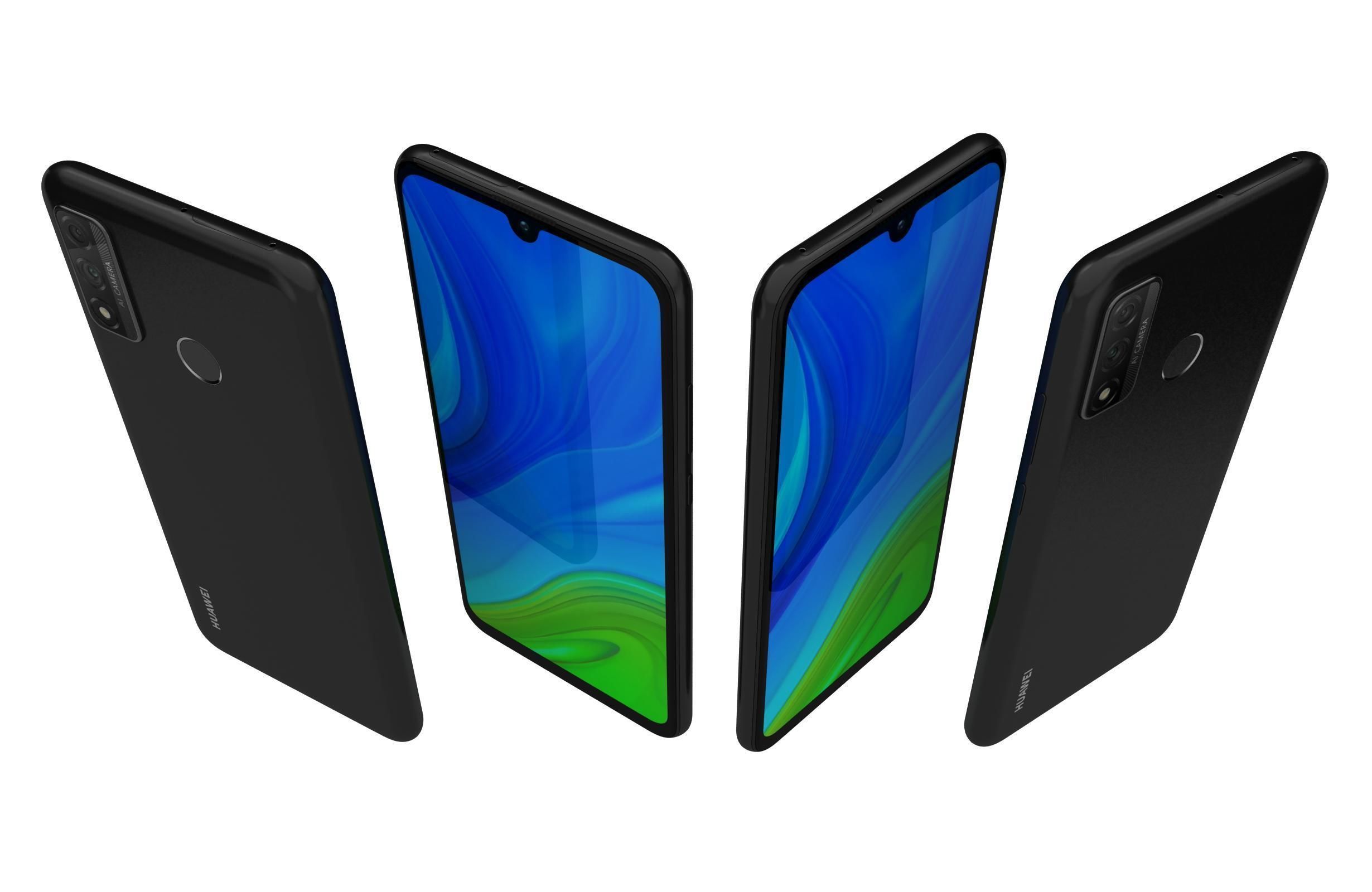 Huawei P smart 2020 Midnight Black 3D model_4