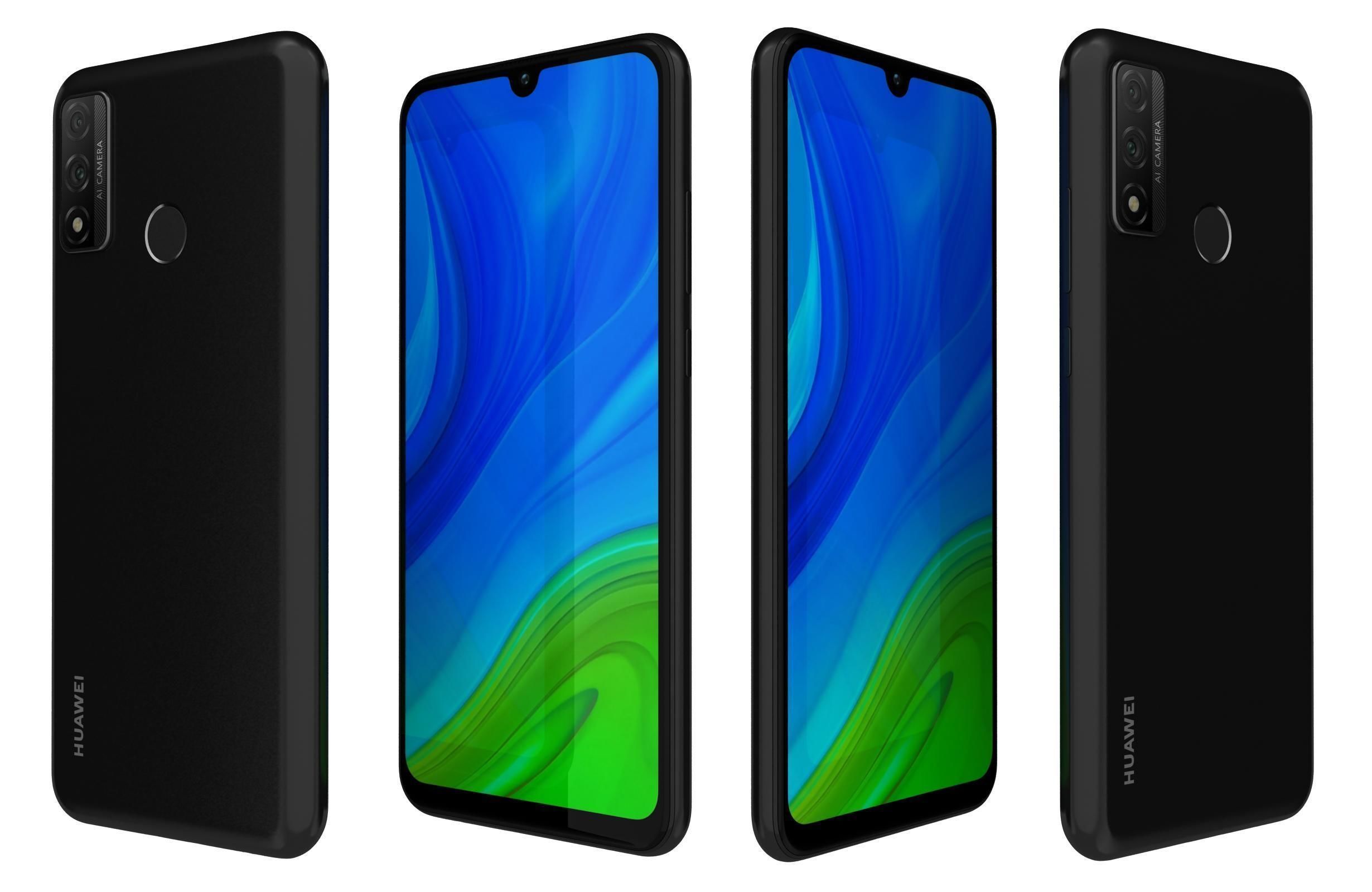 Huawei P smart 2020 Midnight Black 3D model_3
