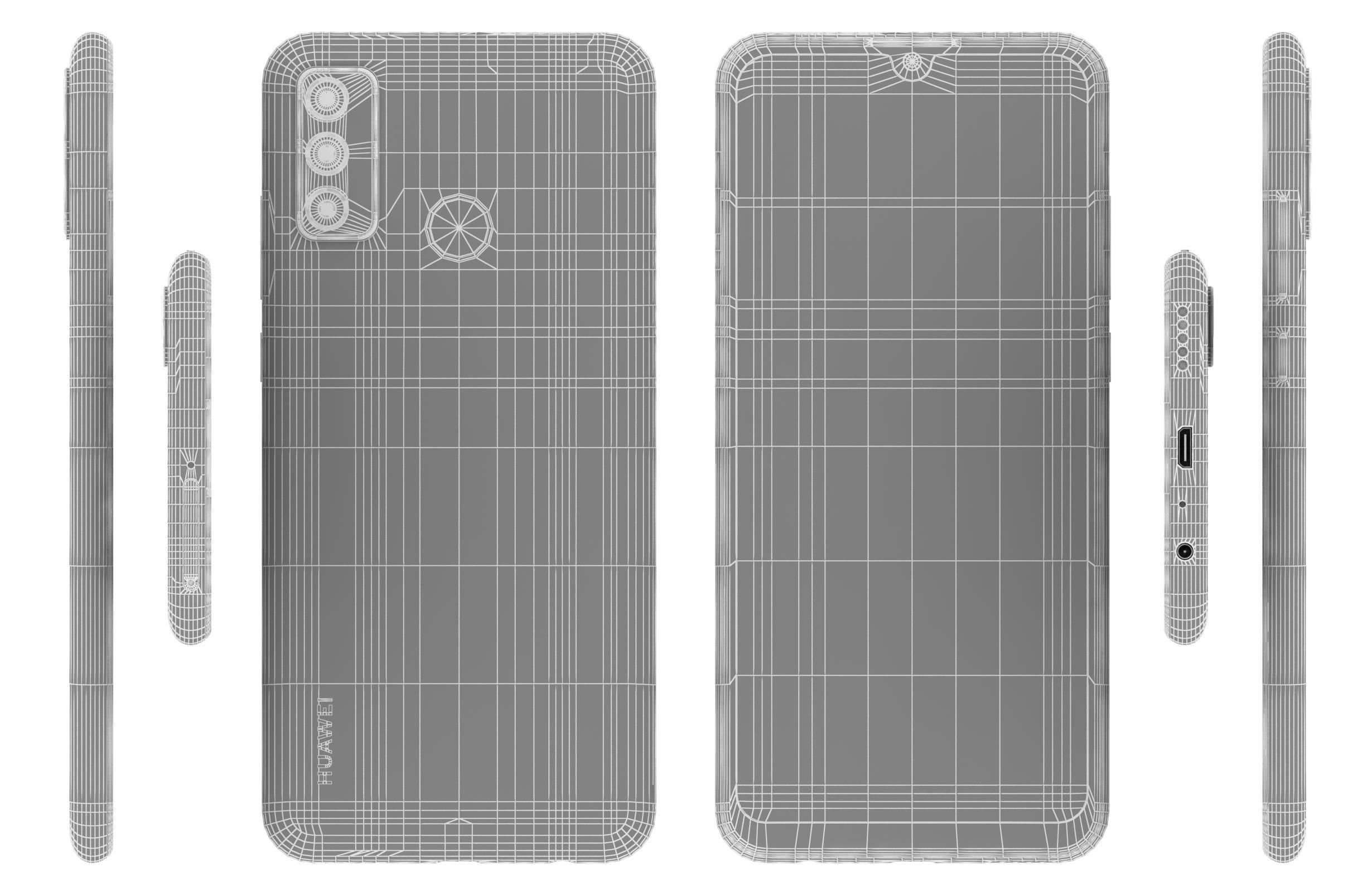 Huawei P smart 2020 All Colors 3D model_26