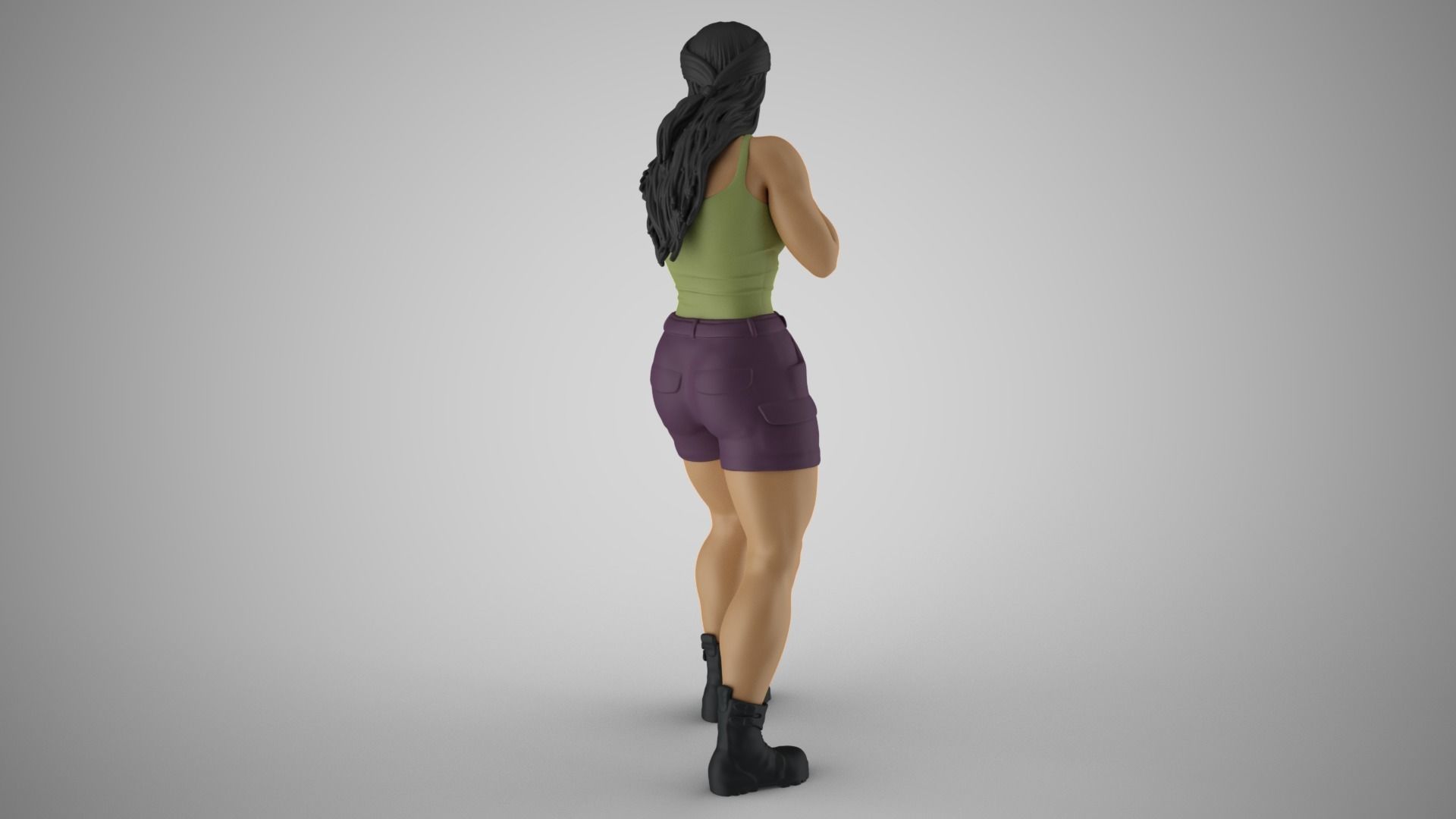 Boxer Woman 3D print model_5