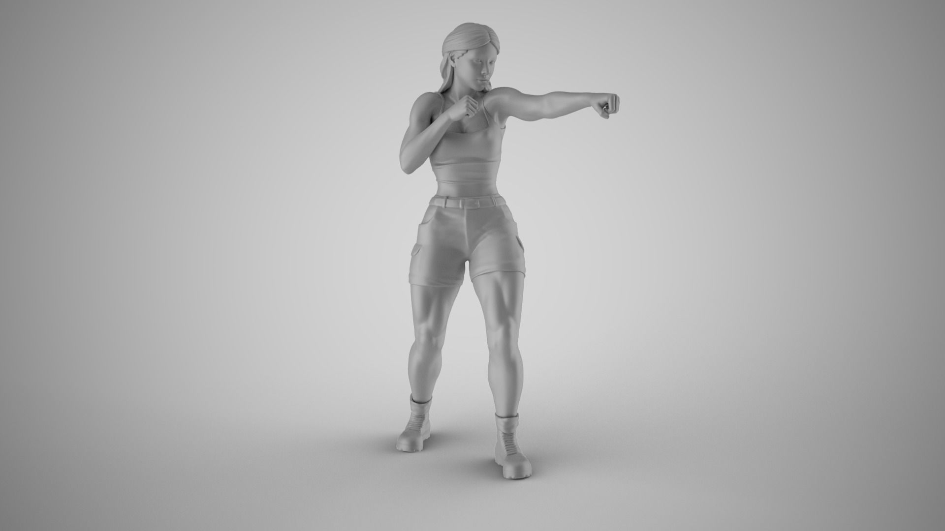 Boxer Woman 3D print model_1