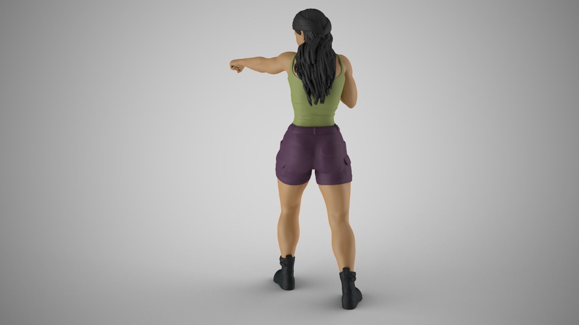 Boxer Woman 3D print model_6