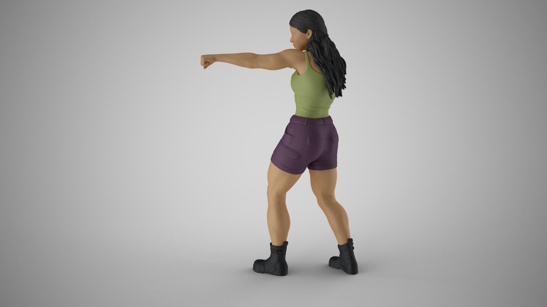 Boxer Woman 3D print model_7