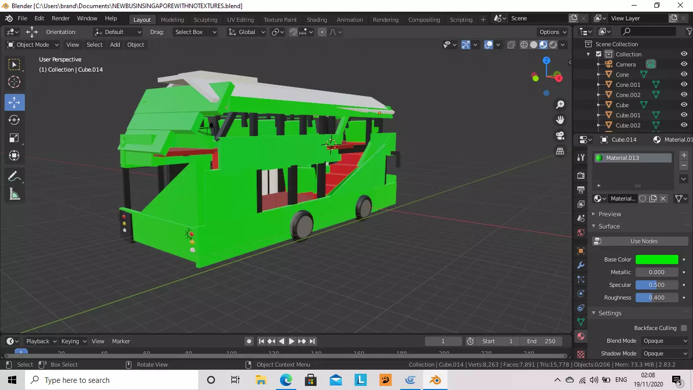 LOW POLY NEW BUS IN SINGAPORE WITH NO TEXTURES 3D model_0
