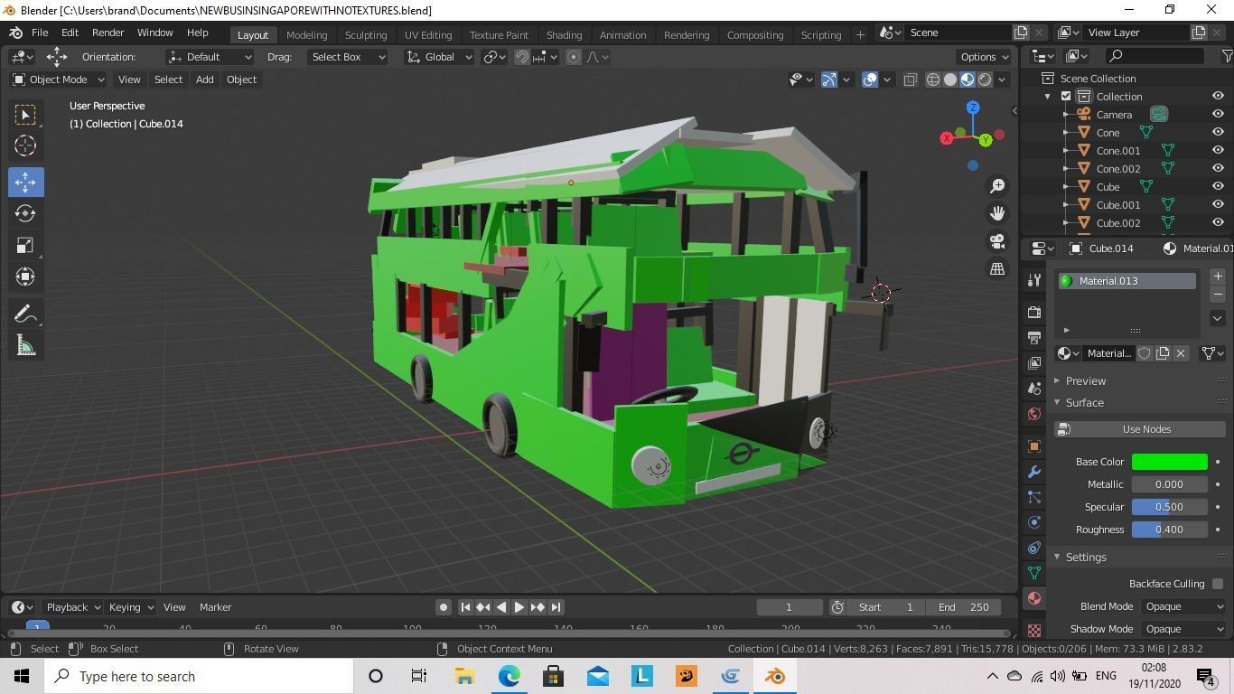 LOW POLY NEW BUS IN SINGAPORE WITH NO TEXTURES 3D model_2