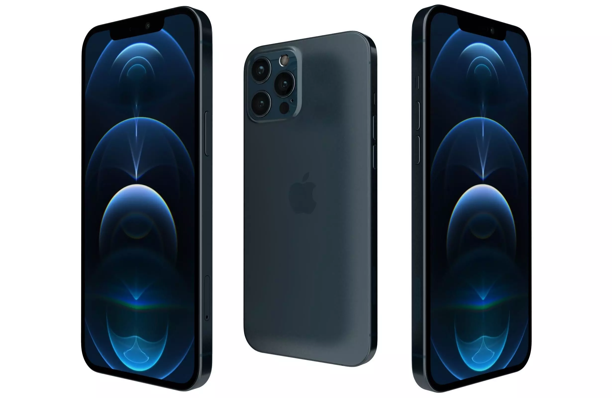 Apple iPhone 12 Pro Max Pacific Blue 3D model_0
