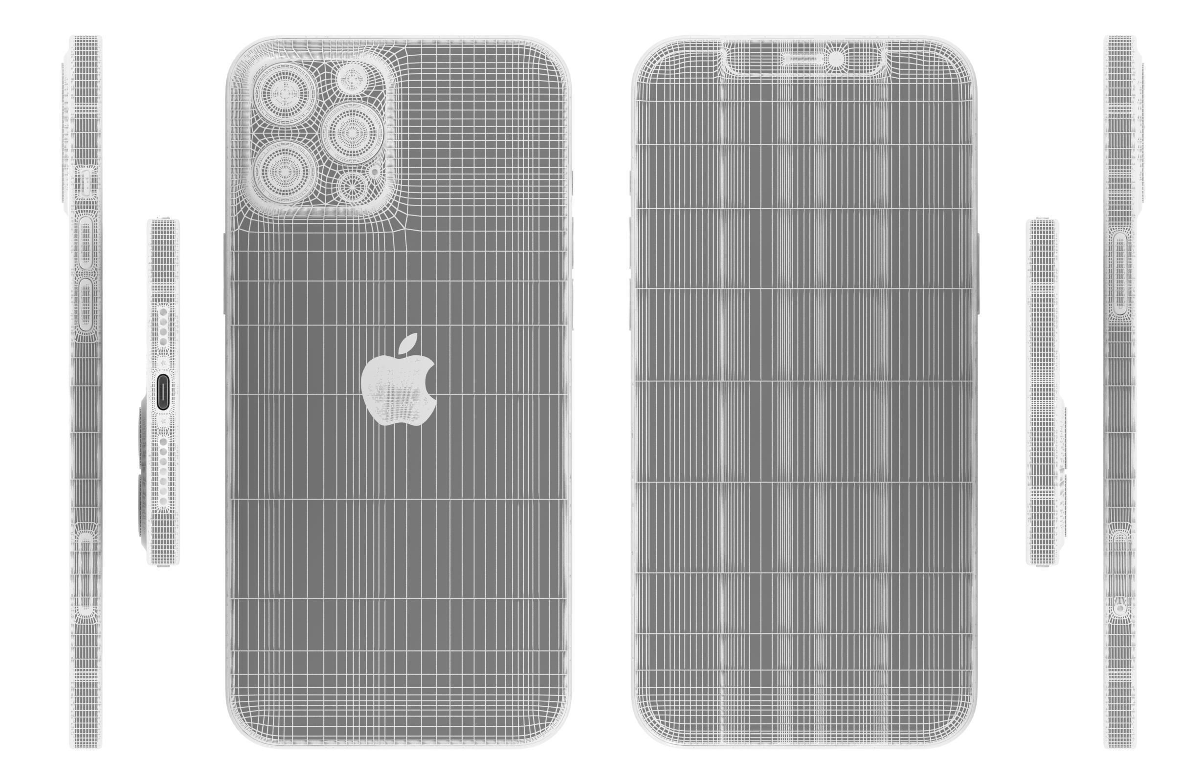 Apple iPhone 12 Pro Max Pacific Blue 3D model_17