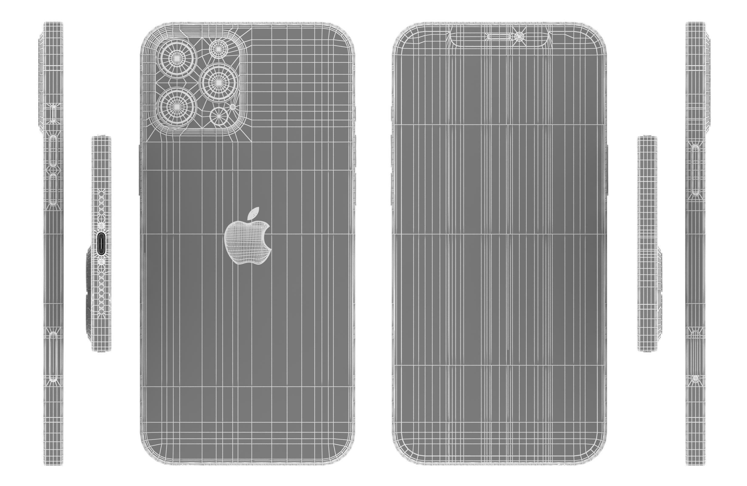 Apple iPhone 12 Pro Max Pacific Blue 3D model_16