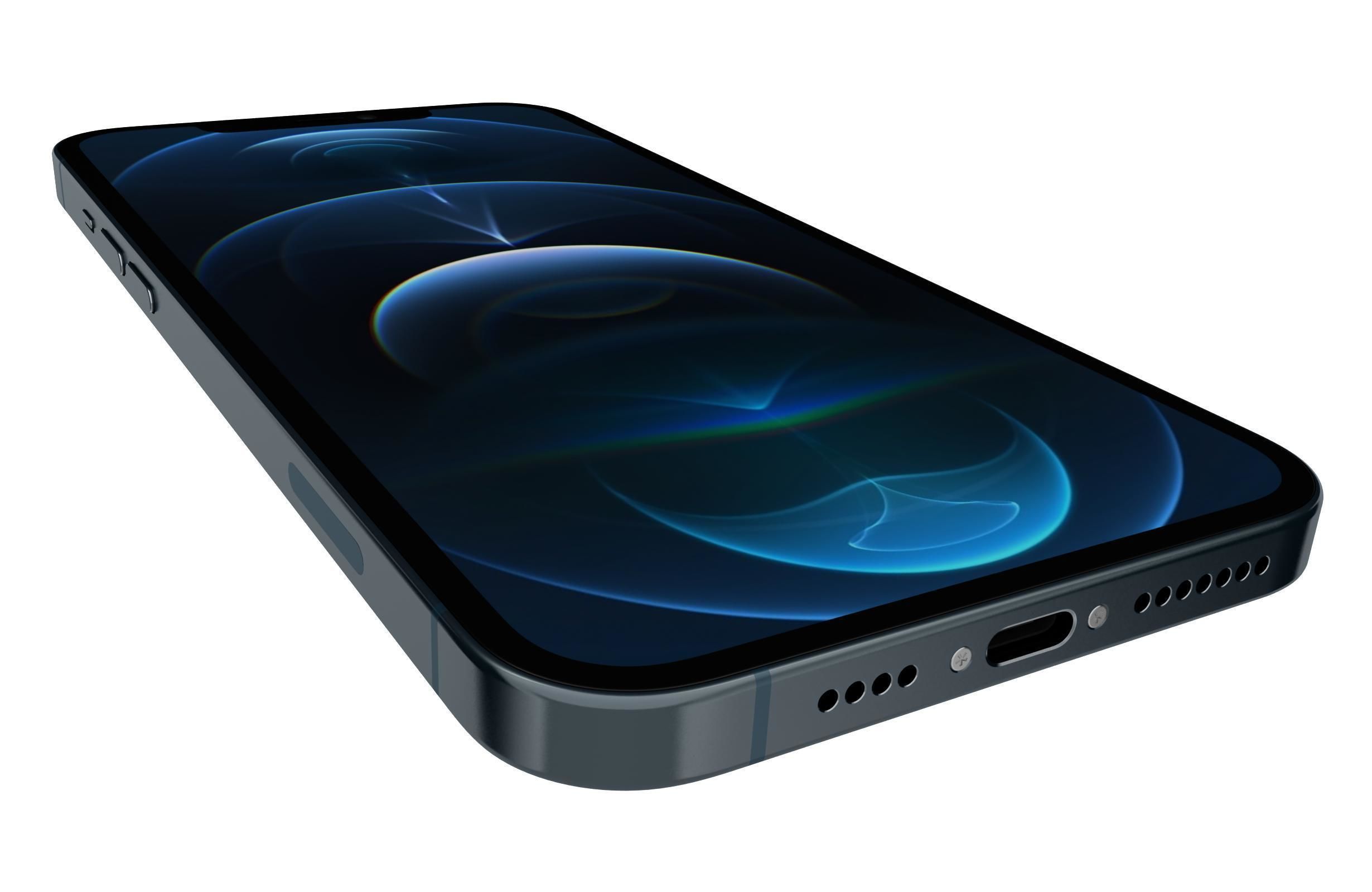 Apple iPhone 12 Pro Max Pacific Blue 3D model_13