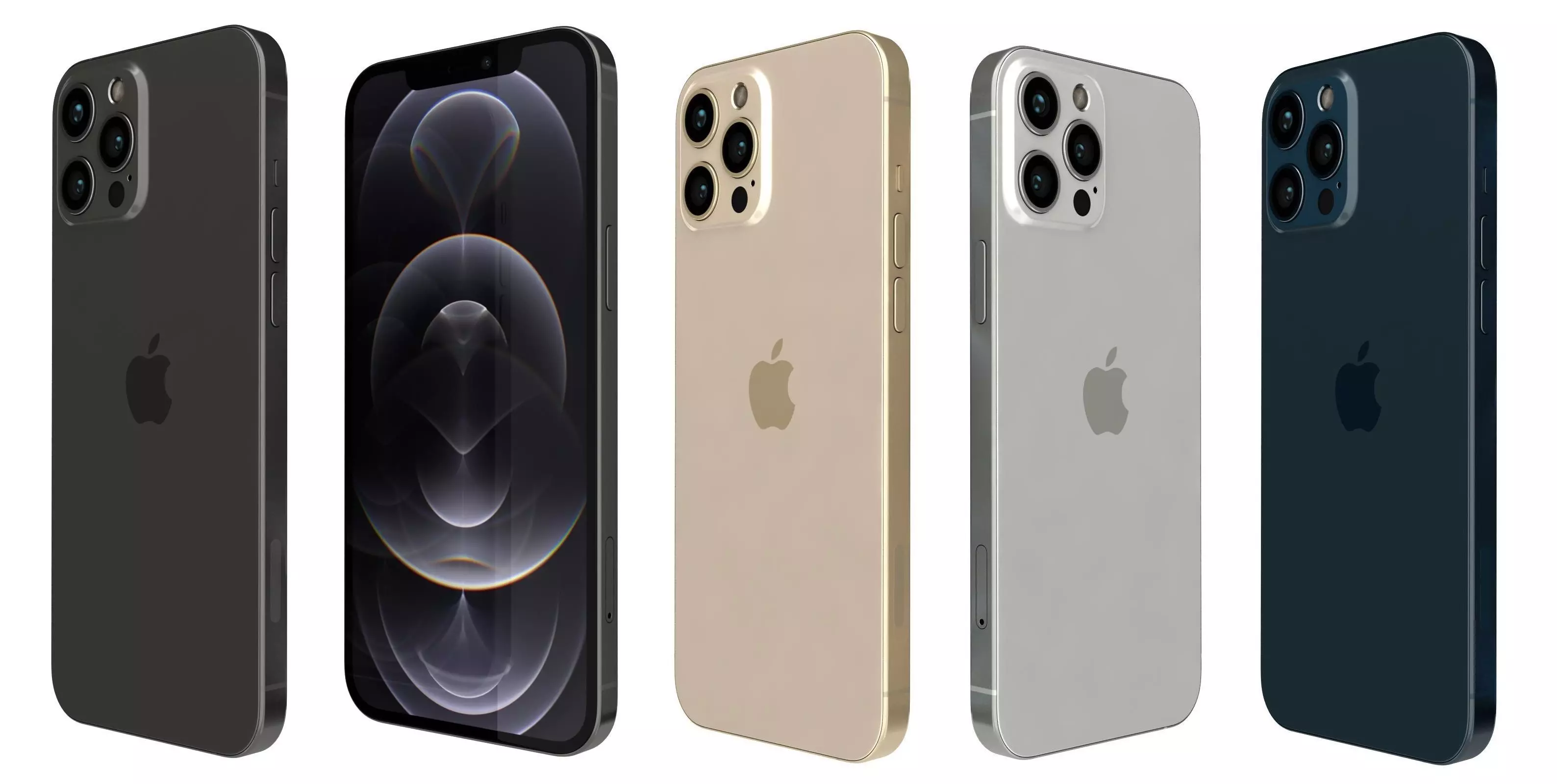 Apple iPhone 12 Pro Max All Colors 3D model