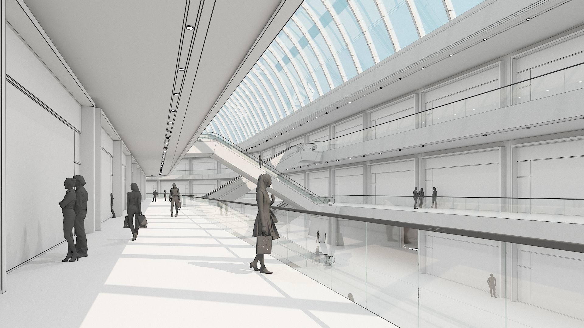 Shopping Centre 3 - Interior and Exterior 3D model_16